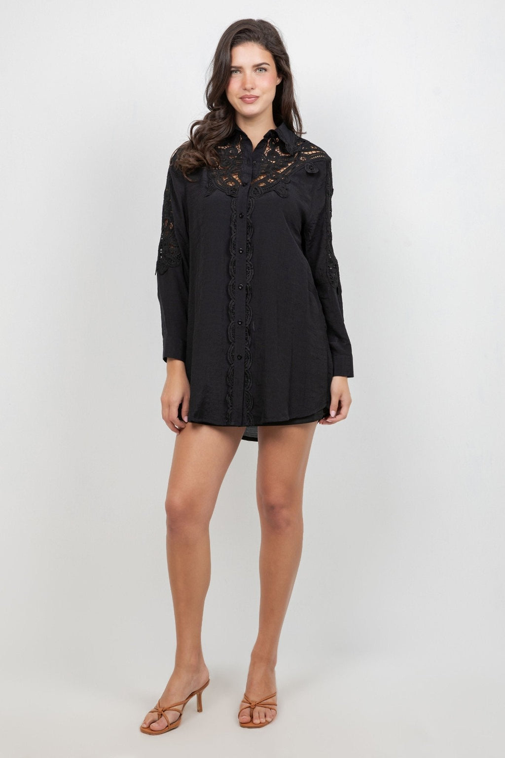 lace tunic dress Ladies Boho Embroidered Shirt Set Size:14 Regular loop fastening A Short History of deliverygroup_brazilianbreeze
