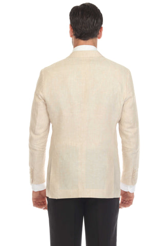 Mojito Reserve Men's Casual Modern Fit Linen Blazer Jacket