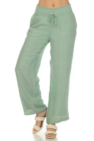 Mojito Women's Casual Resort Wear Drawstring Palazzo Pant