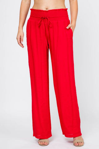 Mojito Women's Casual Resort Wear Drawstring Palazzo Pant