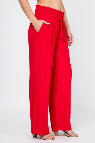 Mojito Women's Casual Resort Wear Drawstring Palazzo Pant