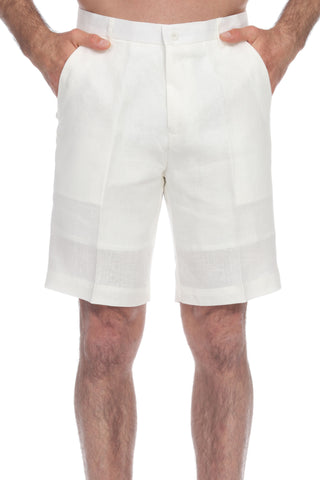 Men's Resort Wear Casual Dress Shorts 100% Linen Flat front