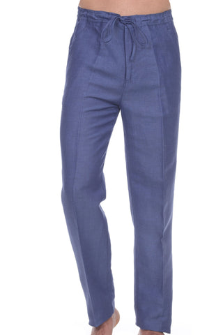 100% Linen Casual Drawstring Linen Pants