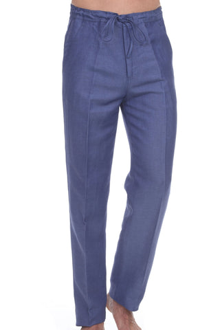 100% Linen Casual Drawstring Linen Pants