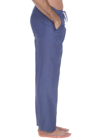 100% Linen Casual Drawstring Linen Pants