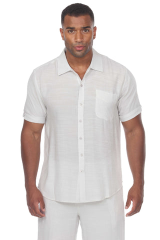 Mojito Men's Beach Casual Short Sleeve Button Down Shirt