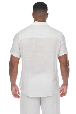 Mojito Men's Beach Casual Short Sleeve Button Down Shirt