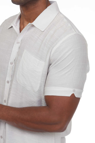 Mojito Men's Beach Casual Short Sleeve Button Down Shirt