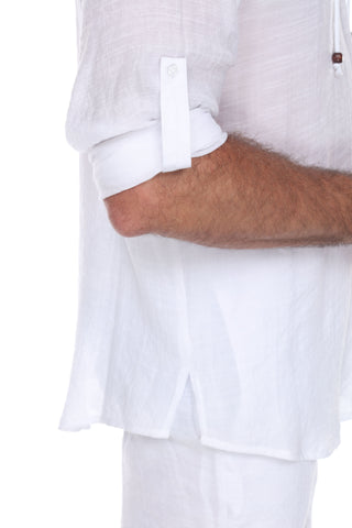 Mojito Men's Laced Up Beachwear Long Sleeve Shirt