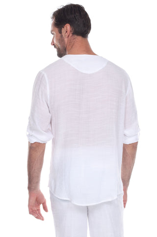 Mojito Men's Laced Up Beachwear Long Sleeve Shirt