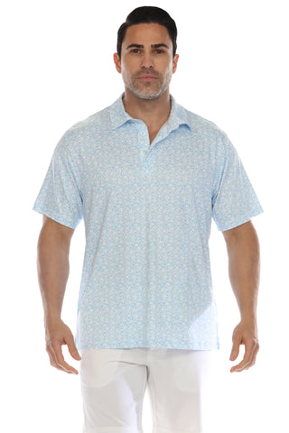 Mojito Casual Dry-Fit Polo Shirt Floral Print