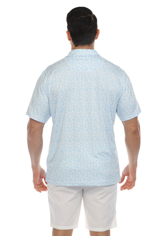 Mojito Casual Dry-Fit Polo Shirt Floral Print