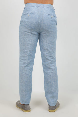 Men's Modern Fit Casual  100% Linen Flat front Dress Pants