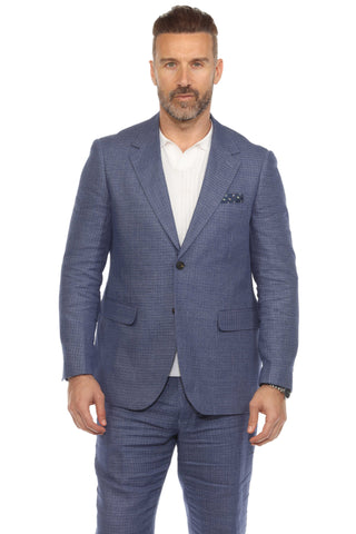 Mojito Reserve Men's Textured Knit Linen Cotton Blend Suit