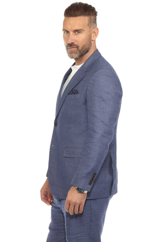 Mojito Reserve Men's Textured Knit Linen Cotton Blend Suit