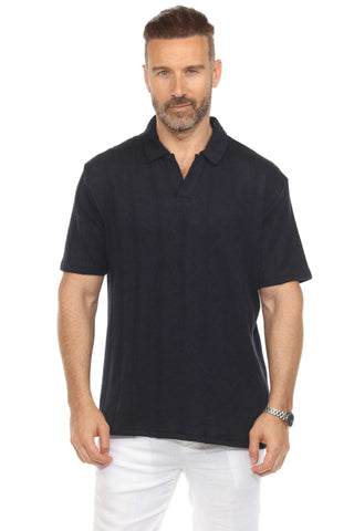 Mojito Mens Premium Stylish Polo Shirt with Modern Textured Cable Knit Pattern