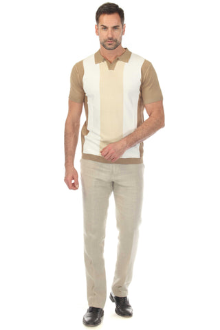 Men's Stylish Premium Knit Textured Polo Shirt
