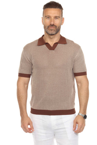 Mojito Stylish Premium Knit Polo Shirt with Contrast Color Combination