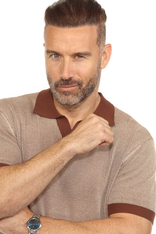 Mojito Stylish Premium Knit Polo Shirt with Contrast Color Combination