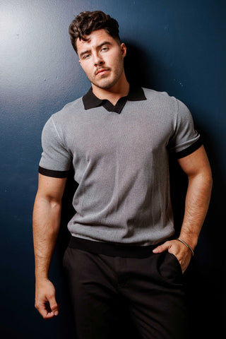 Mojito Stylish Premium Knit Polo Shirt with Contrast Color Combination