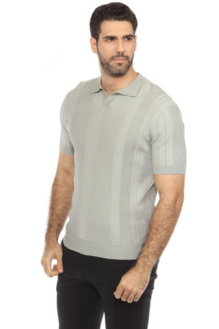Mojito Mens Stylish Premium Cable Knit Textured Polo Shirt