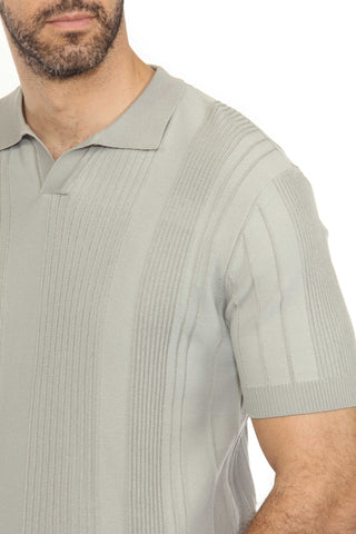 Mojito Mens Stylish Premium Cable Knit Textured Polo Shirt
