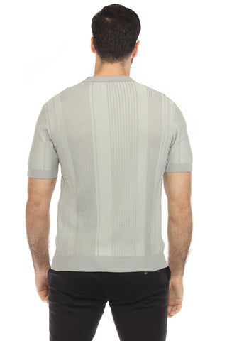 Mojito Mens Stylish Premium Cable Knit Textured Polo Shirt