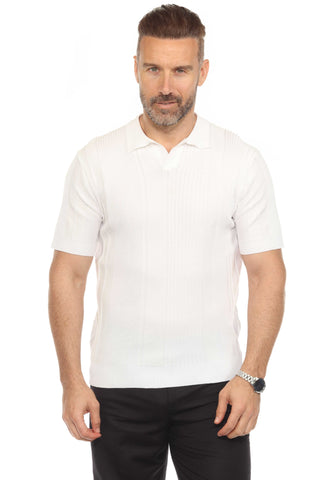 Mojito Mens Stylish Premium Cable Knit Textured Polo Shirt