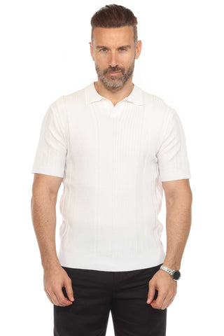 Mojito Mens Stylish Premium Cable Knit Textured Polo Shirt