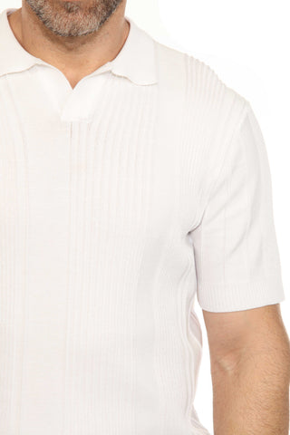 Mojito Mens Stylish Premium Cable Knit Textured Polo Shirt