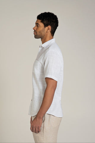 Men's Solid Cross Hatch Shirt