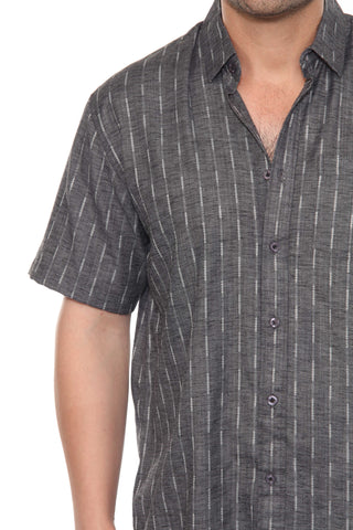 Mojito Men's Resort Style Casual Cotton Blend Pinstripe Print Shirt