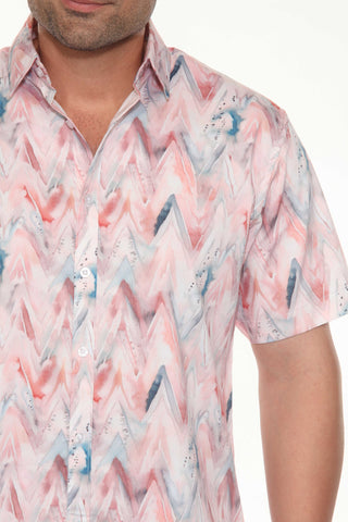 Mojito Men's Resort Style Casual Festive Textured Print Shirt
