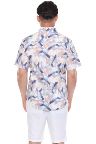 Mojito Men's Resort Style Casual Festive Textured Print Shirt