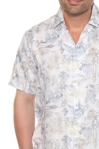 Mojito Men's Resort Style Casual Summer Print Shirt