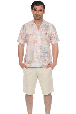 Mojito Men's Resort Style Casual Summer Print Shirt