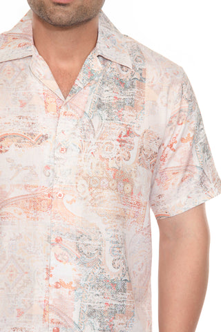 Mojito Men's Resort Style Casual Summer Print Shirt