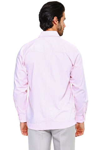 Mojito Men's Plus Size Guayabera Shirt Premium 100% Linen Long Sleeve 3X-8X