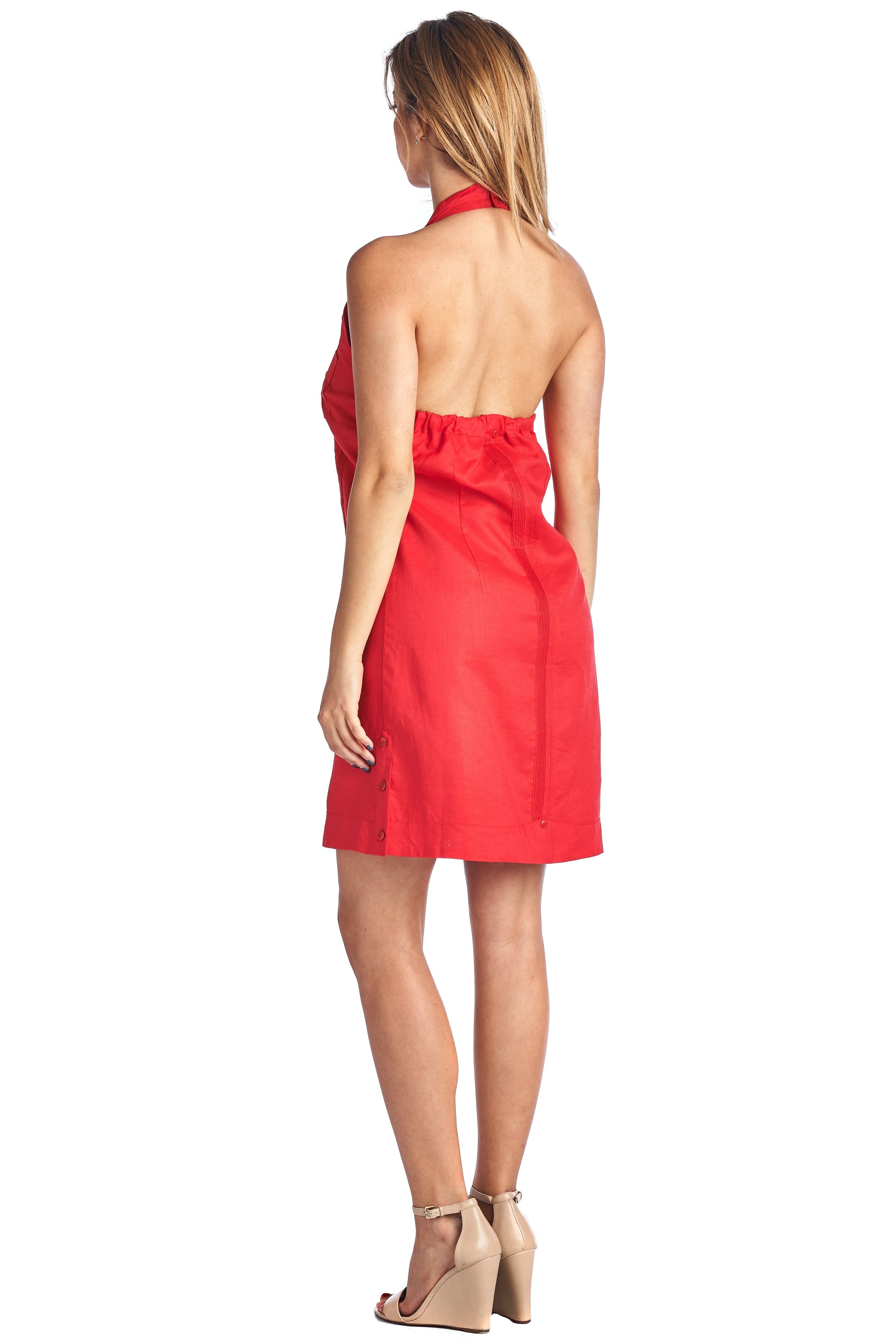 Mojito Women's Guayabera Halter Dress Classic Linen Blend Button Down naturalcollectioncorp.com Mojito Women's Guayabera Halter Dress Classic Linen Blend Button Down naturalcollectioncorp.com