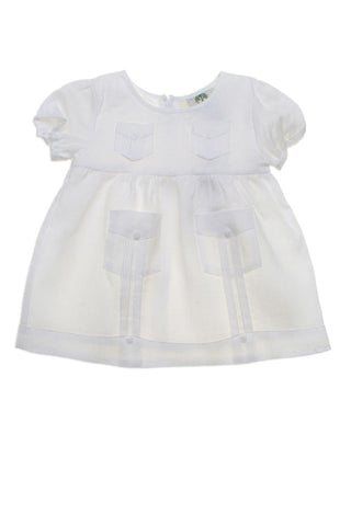 Mojito Infant Baby Girl Linen Guayabera Dress 3M-12M
