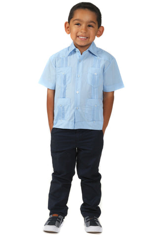Mojito Toddler Boys Cotton Blend Guayabera Shirt Short Sleeve by Mojito Collection 0T-4T