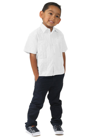 Mojito Toddler Boys Cotton Blend Guayabera Shirt Short Sleeve by Mojito Collection 0T-4T