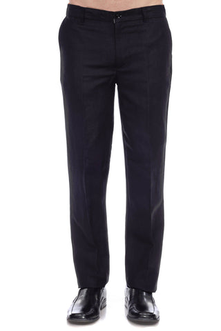 Mojito Men's Slim Fit Casual Resort Wear Linen Flat front Dress Pants