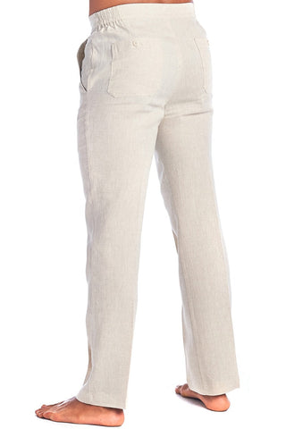 Mojito Men's Casual Resort Wear Drawstring Dress Pants 100% Linen