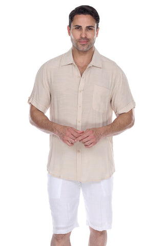 Mojito Men's Beach Casual Short Sleeve Button Down Shirt