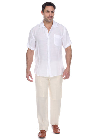 Mojito Men's Beach Casual Short Sleeve Button Down Shirt