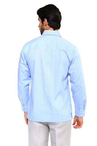 Mojito Men's Plus Size Guayabera Shirt Premium 100% Linen Long Sleeve 3X-8X