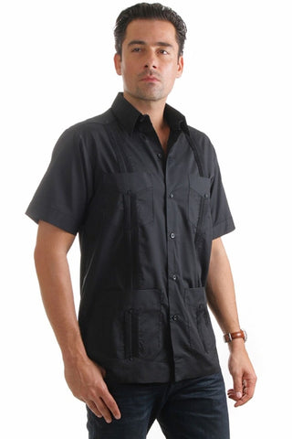 Mojito Men's Plus Size Traditional Guayabera Shirt Premium 100% Linen Short Sleeve 3X-8X