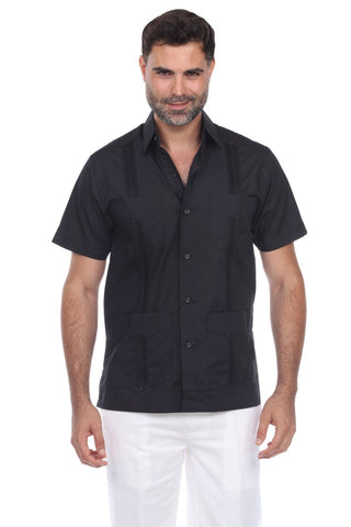 Mojito Collection Guayabera Shirt Classic Poly Cotton Blend Short Sleeve - Mojito Collection - Cuban Shirt, Guayabera, Mens Shirt, Mexican Wedding Shirt, Mojito Guayabera Shirt, White Guayabe