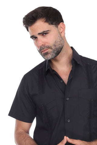 Mojito Collection Guayabera Shirt Classic Poly Cotton Blend Short Sleeve - Mojito Collection - Cuban Shirt, Guayabera, Mens Shirt, Mexican Wedding Shirt, Mojito Guayabera Shirt, White Guayabe